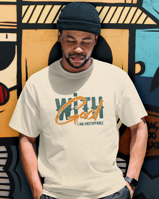 Powerful Faith Unisex T-shirt - 'With God I Am Unstoppable'