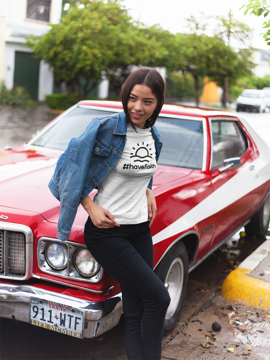 Unisex Garment-Dyed T-Shirt - #havefaith Motivational Tee for Everyday Inspiration