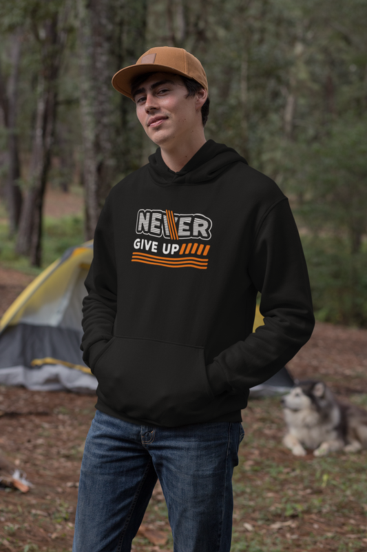 Motivational Hoodie - Never Give Up Collection